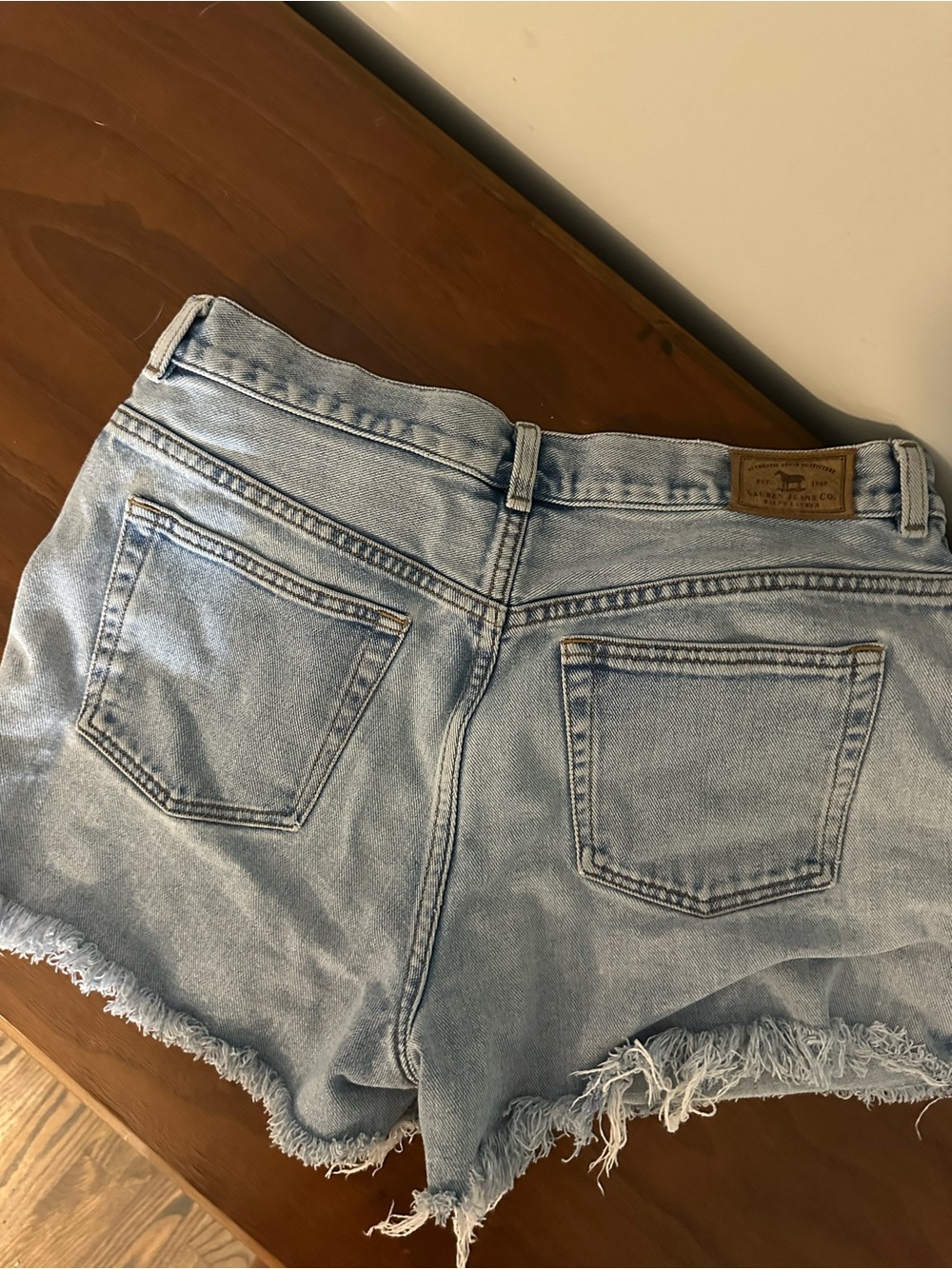 Ralph Lauren Light Wash Denim Cutoff Shorts - Women's